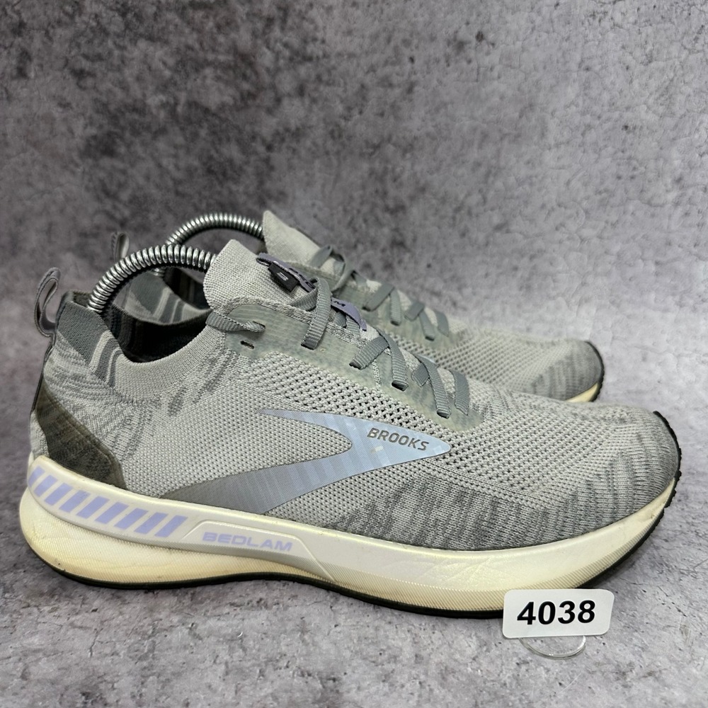 Brooks Bedlam 3 Running Shoes Womens 9.5 Grey Lavender DNA AMP GuideRails